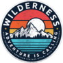 Wilderness Mountain Illustration Sticker