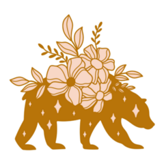 Wildflowers Celestial Bear Sticker