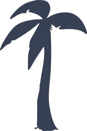 Wind Blowing On Palm Tree Sticker