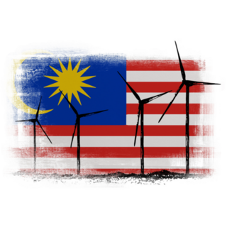 Wind Energy Generators Flag Of Malaysia Sticker