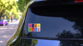 Wine Bottles Hand Drawing Pop Art Sticker on a Rear Car Window (New) example