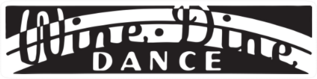 Wine Dine Dance Retro Sticker