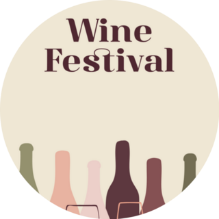 Wine Festival Poster Sticker
