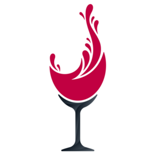 Wine Glass Splashing Sticker