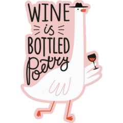 Wine Goose Sticker