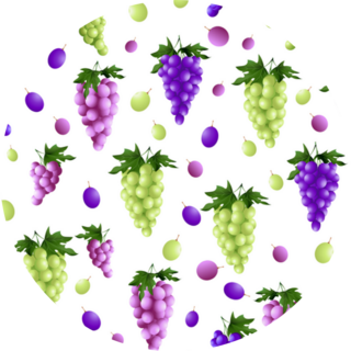 Wine Grapes Pattern Sticker