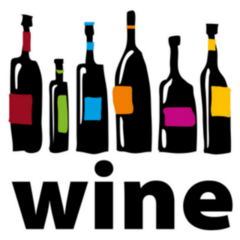 Wine Logo Colorful Labels Sticker