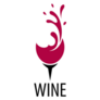 Wine Logo Splash And Lettering Sticker