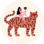 Wine On Tiger Sticker