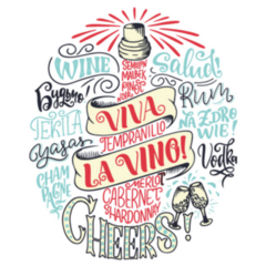 Wine Typography Poster Sticker