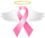 Winged Breast Cancer Awareness Pink Ribbon Sticker