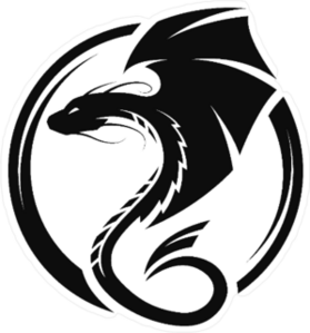 Winged Dragon Circle Sticker