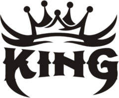 Winged King Crown Typography Sticker
