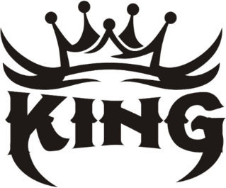 Winged King Crown Typography Sticker
