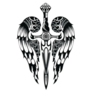 Wings And Sword Tattoo Sticker