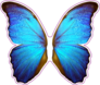Wings Of A Blue Butterfly Sticker