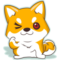Wink Shiba Inu Sticker