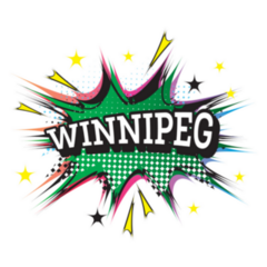 Winnipeg Canada Comic Text In Pop Art Sticker