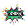 Winnipeg Canada Comic Text In Pop Art Sticker