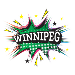 Winnipeg Canada Comic Text In Pop Art Sticker