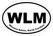 Winston-Salem, North Carolina Oval Stickers