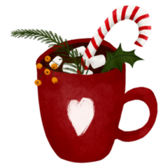 Winter Cup Of Hot Drink Cocoa Sticker