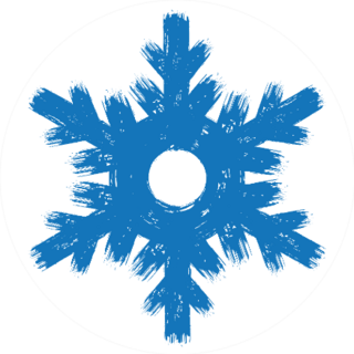 Winter Hand Drawn Brush Stroke Snowflake Sticker