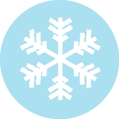 Winter Icon Snowflake Sign In Blue Sticker
