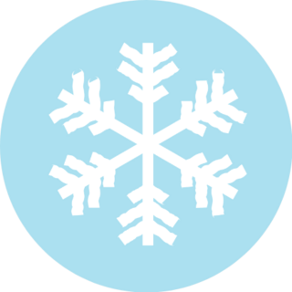 Winter Icon Snowflake Sign In Blue Sticker