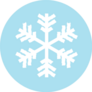 Winter Icon Snowflake Sign In Blue Sticker