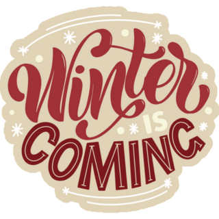 Winter Is Coming Handwritten Lettering Sticker