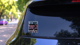 Winter Kisses And Snowflake Wishes Sticker on a Rear Car Window (New) example