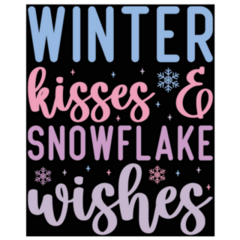 Winter Kisses And Snowflake Wishes Sticker