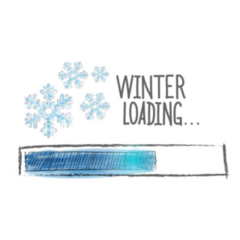 Winter Loading Illustration Sticker