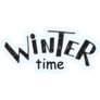 Winter Time - Sloppy Handwritten Text Sticker