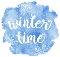 Winter Time Snowflake Sticker