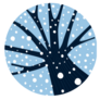 Winter Tree With Falling Snow Sticker