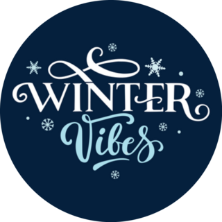 Winter Vibes Lettering Sticker