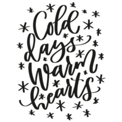 Winter Weather Cold Days Warm Heart Sticker