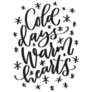 Winter Weather Cold Days Warm Heart Sticker