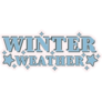 Winter Weather Retro Typography Sticker