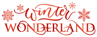 Winter Wonderland Lettering Sticker