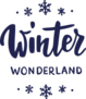 Winter Wonderland Text and Snowflakes Sticker