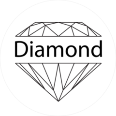 Wireframe Diamond and Text Sticker