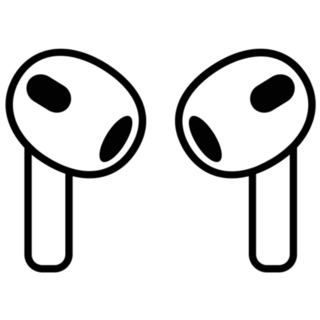 Wireless Earbud Headphones Sticker