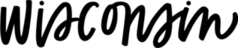Wisconsin Hand Lettering Sticker