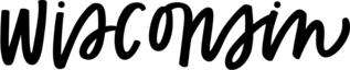 Wisconsin Hand Lettering Sticker