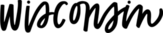 Wisconsin Hand Lettering Sticker