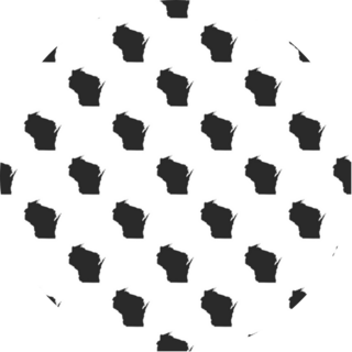 Wisconsin Map Seamless Pattern Sticker