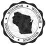Wisconsin Outdoor Stamp Round Sticker